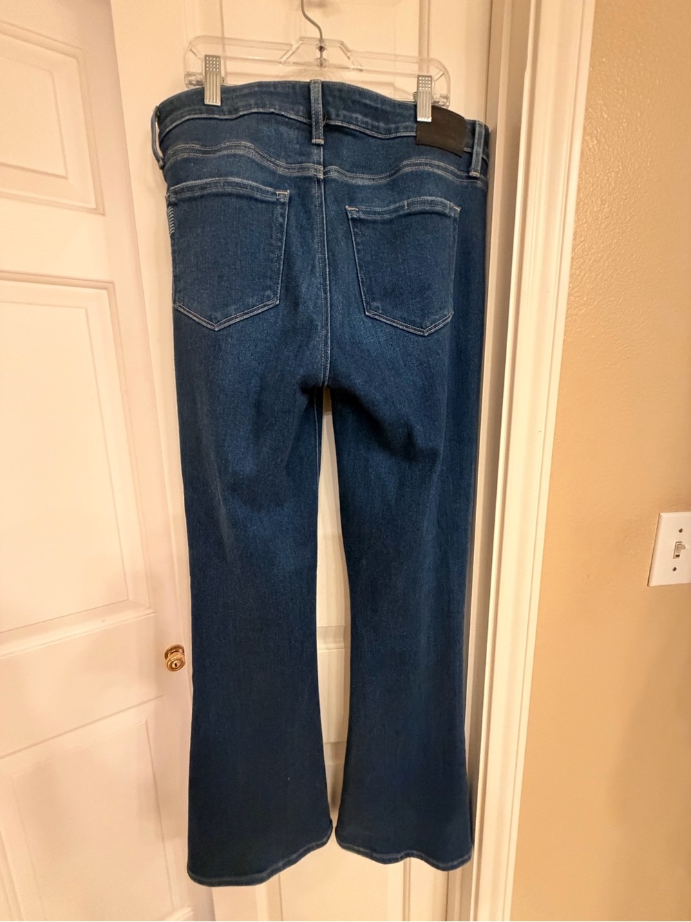 PAIGE Laurel Canyon Dark Blue Flare Jeans - Picture 2 of 5
